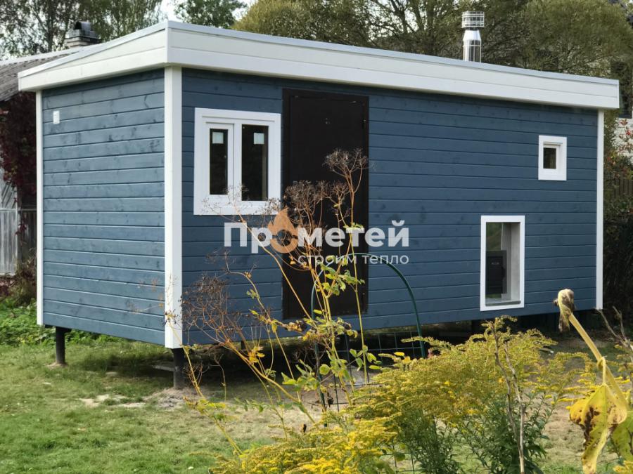 Конструкция, комнаты и интерьер в каркасной бане от СК Прометей