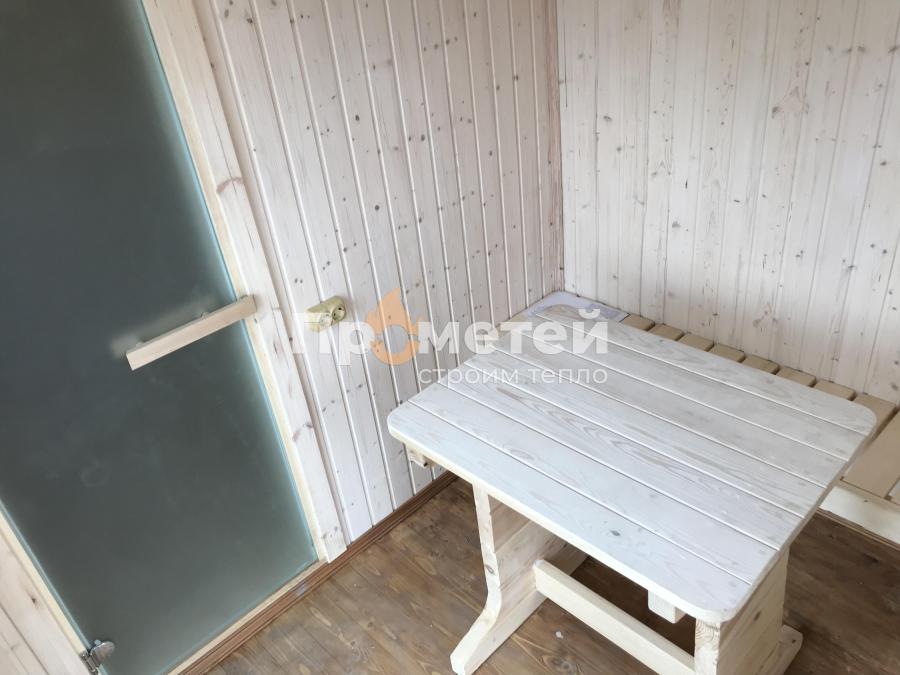 Каркасная баня Скаген 2.4x6 метров с хозяйственным блоком