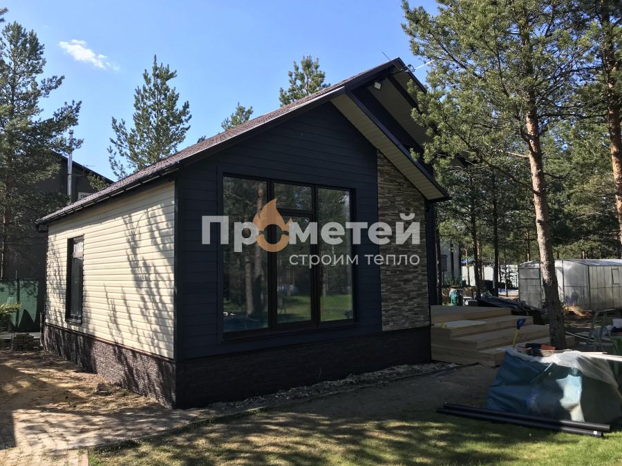 Каркасная 1-этажная пристройка к дому