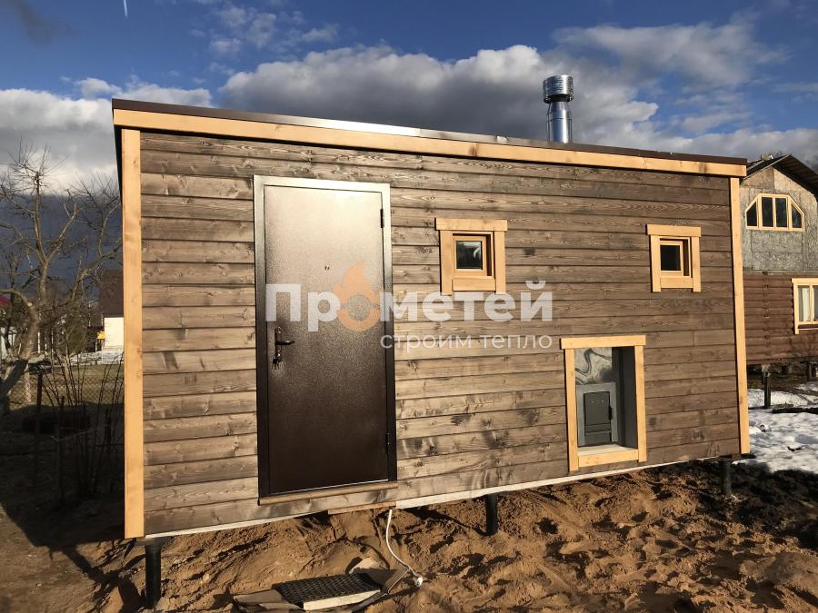 Каркасная баня Сканди 2.4x5 метров