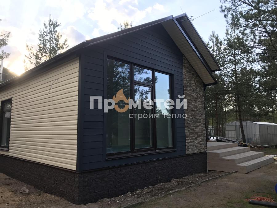 Каркасная 1-этажная пристройка к дому