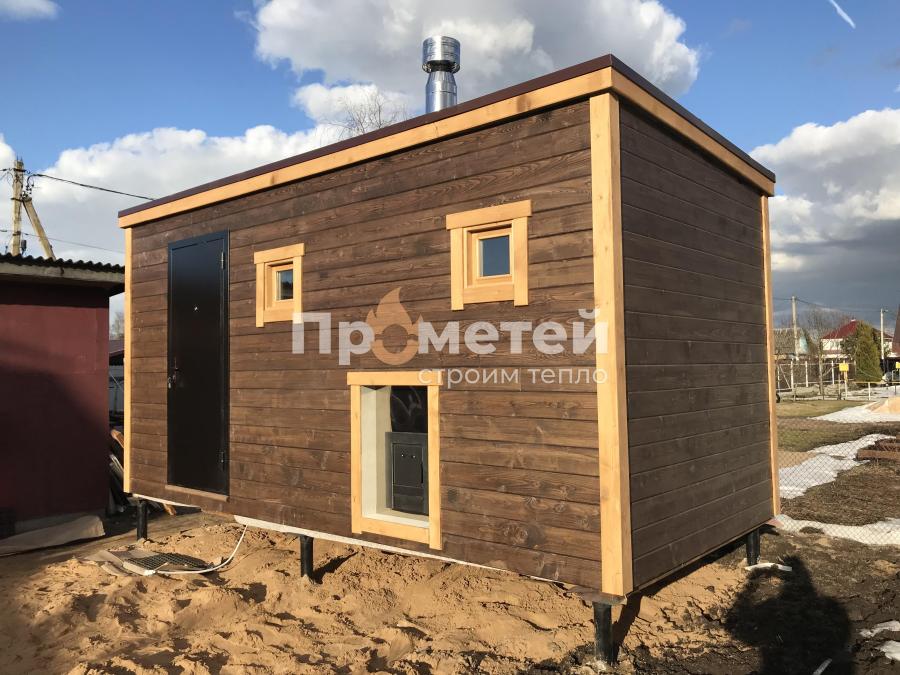 Каркасная баня Сканди 2.4x5 метров