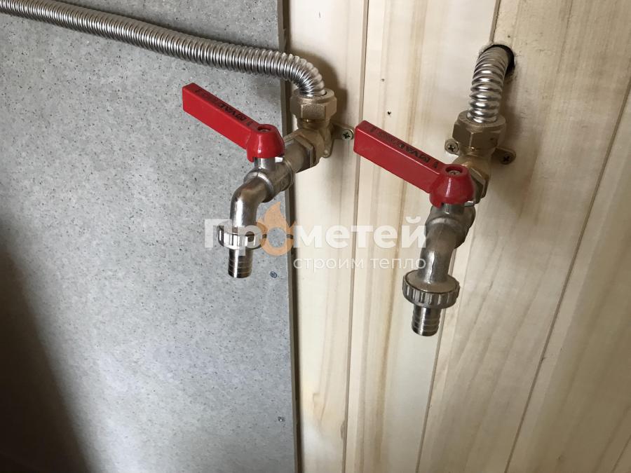 Каркасная баня Скаген 2.4x6 метров с хозяйственным блоком