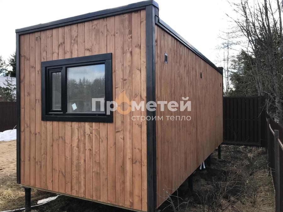 Каркасная баня Норд 2.5x6 метров