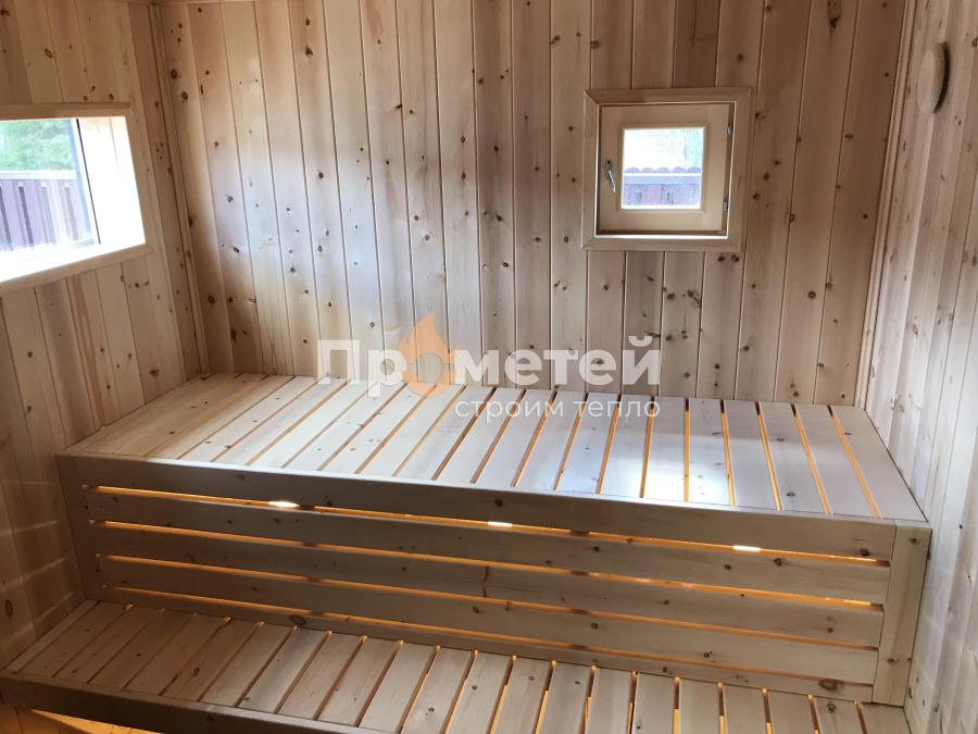 Каркасная баня Норд 2.5x6 метров