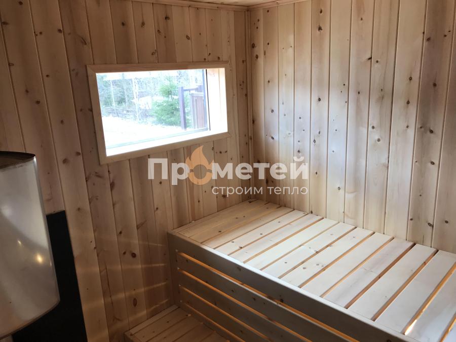 Каркасная баня Норд 2.5x6 метров