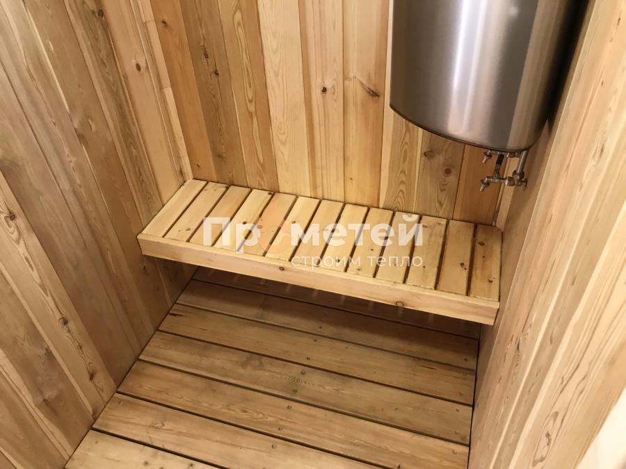Каркасная баня Норд 2.5x6 метров с террасой