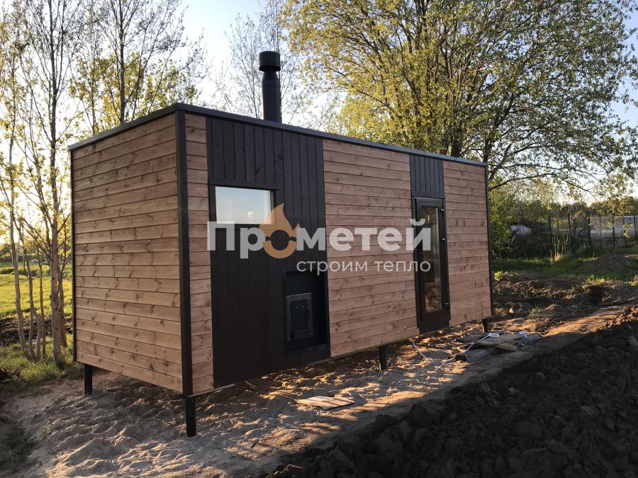 Реализованный проект Каркасная баня Норд 2.5x6 метров