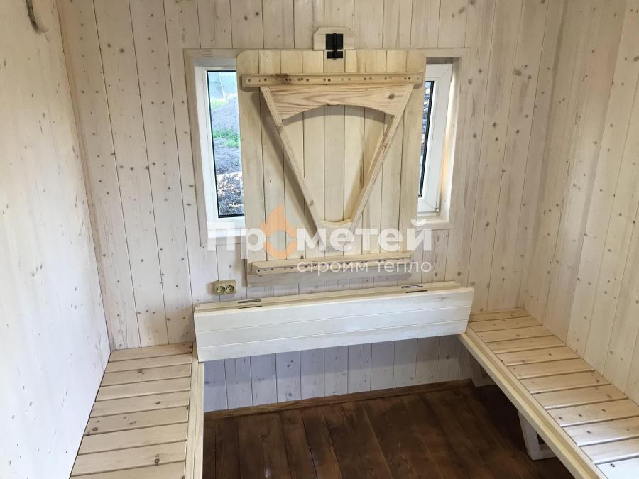 Каркасная баня Норд 2.5x6 метров