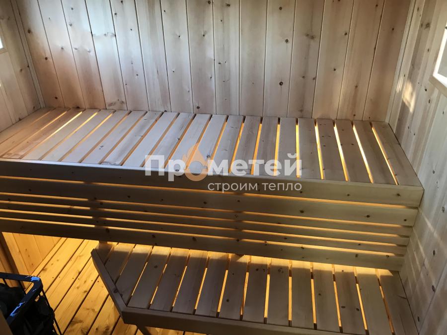 Каркасная баня Норд 2.5x6 метров