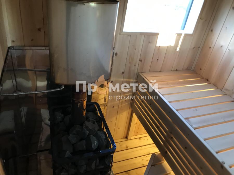 Каркасная баня Норд 2.5x6 метров