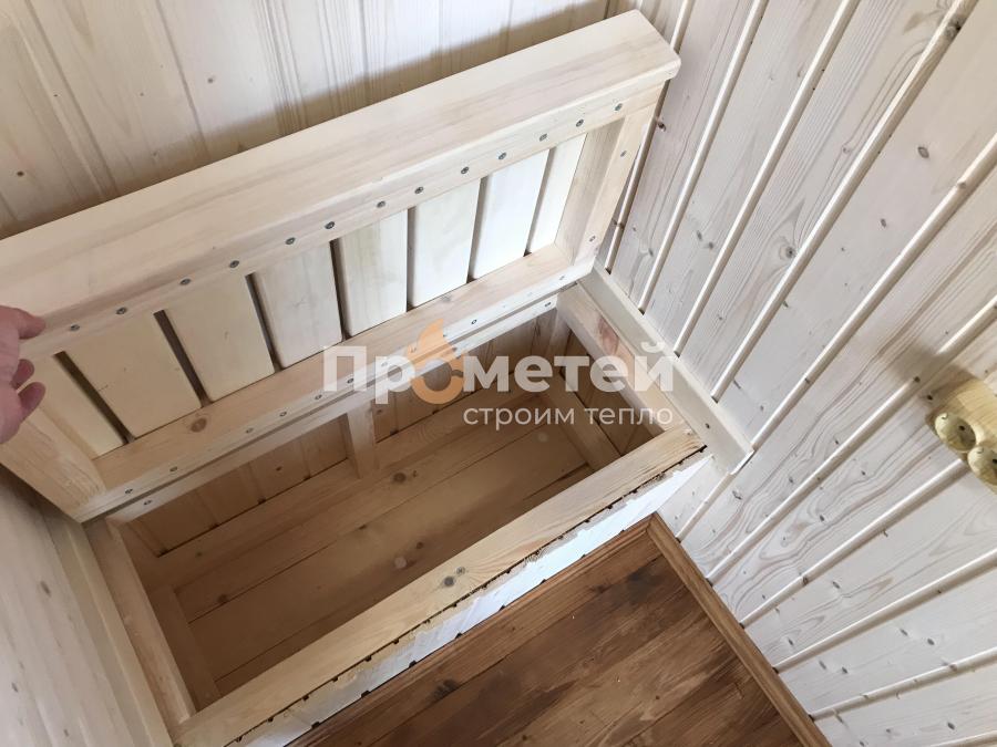 Г-образная каркасная баня Норд 2.5x5 метров с модулем 2.5х3 метра