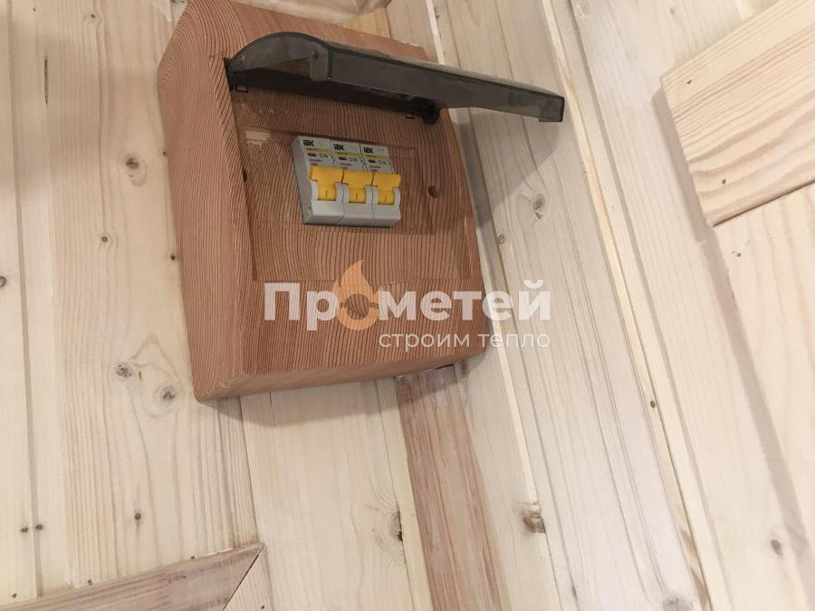 Г-образная каркасная баня Норд 2.5x5 метров с модулем 2.5х3 метра