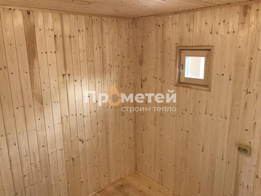 Г-образная каркасная баня Норд 2.5x5 метров с модулем 2.5х3 метра