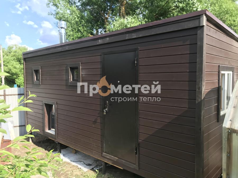 Каркасная баня Сканди 2.4x6 метров