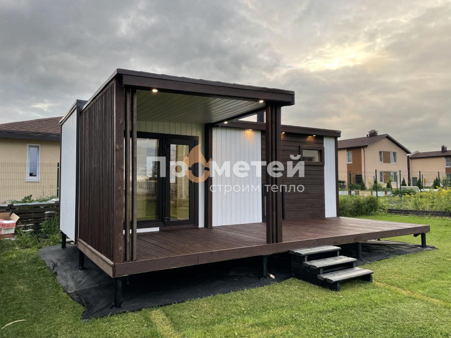 Реализованный проект Каркасная баня Норд 2.5х7 метров