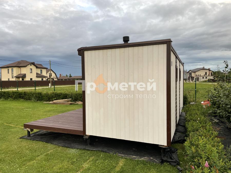 Каркасная баня Норд 2.5х7 метров
