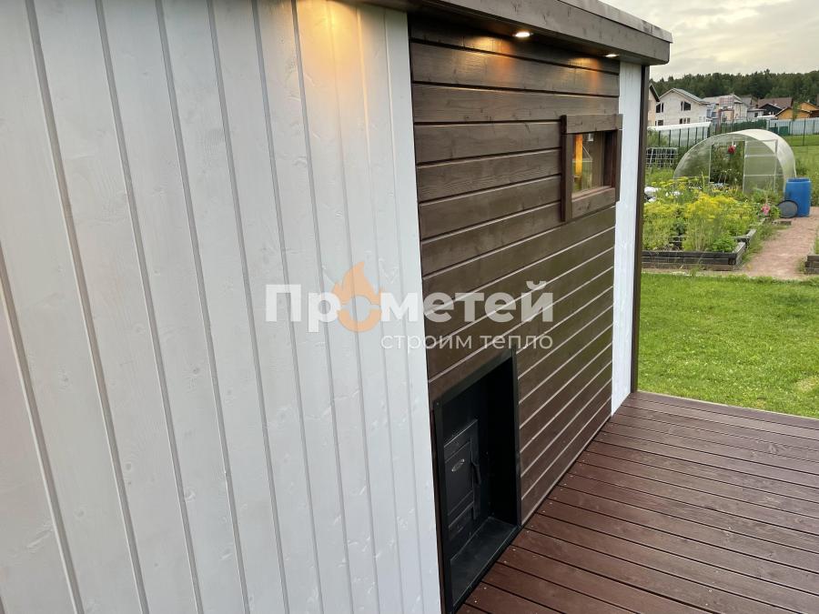 Каркасная баня Норд 2.5х7 метров