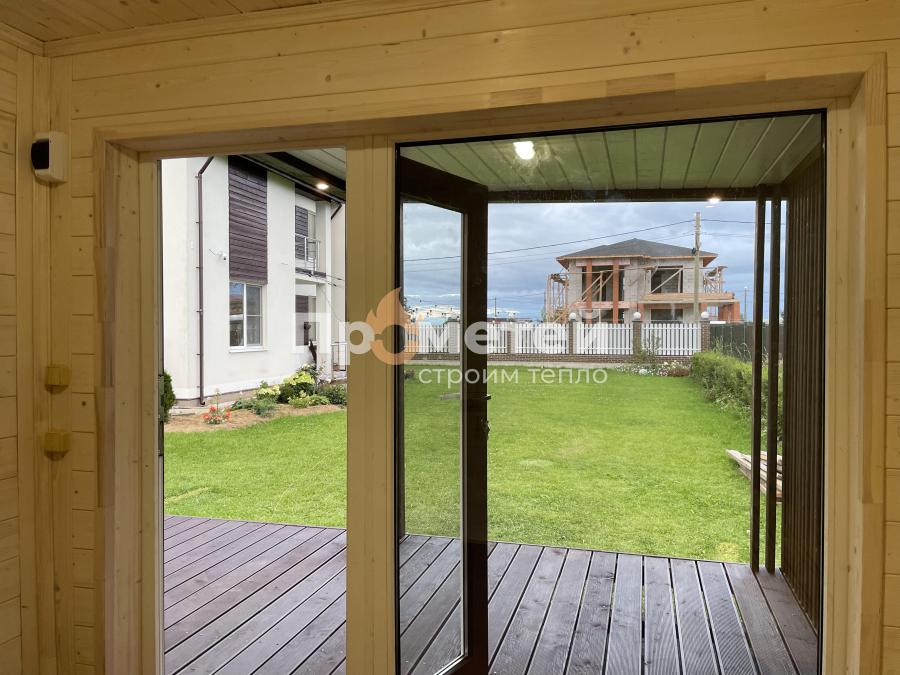 Каркасная баня Норд 2.5х7 метров