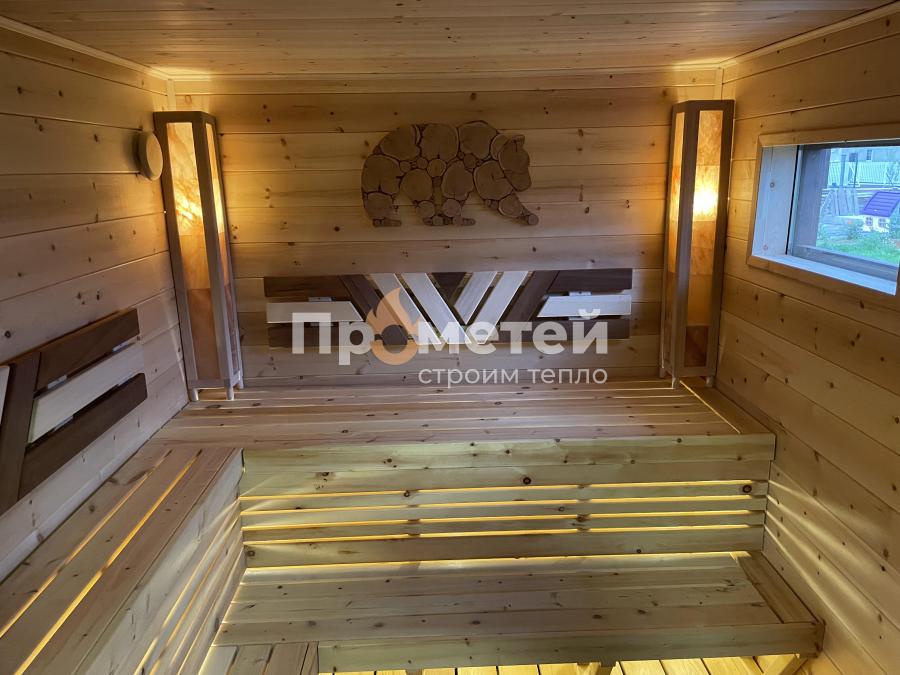 Каркасная баня Норд 2.5х7 метров