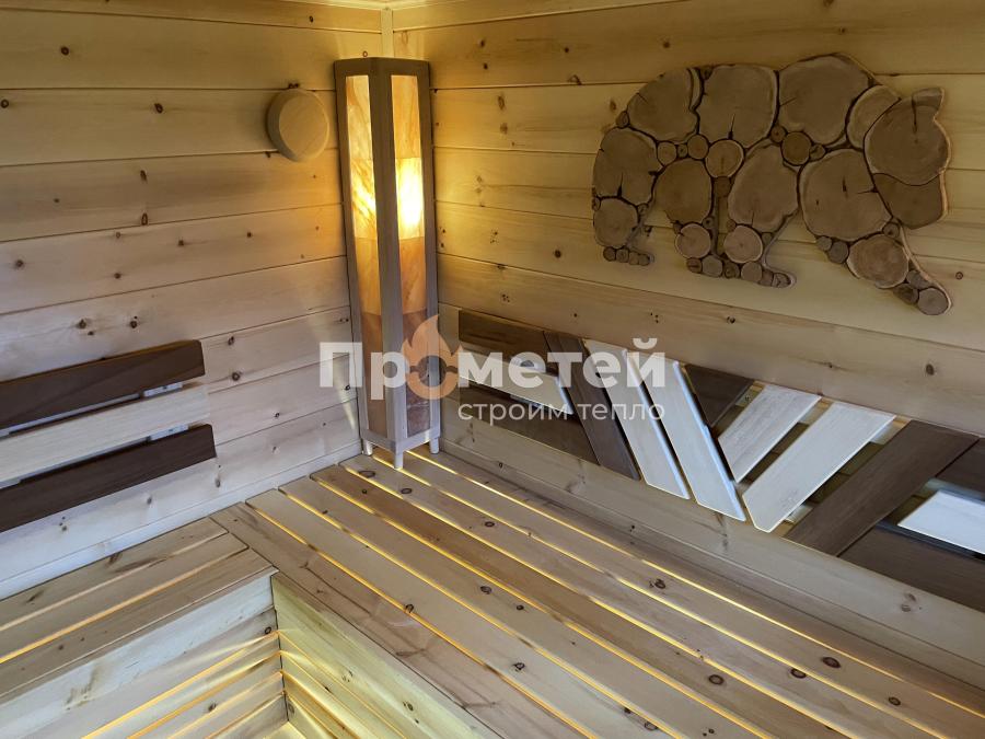 Каркасная баня Норд 2.5х7 метров