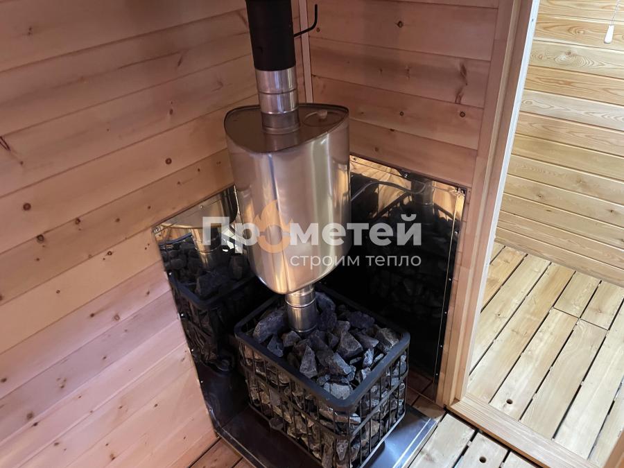 Каркасная баня Норд 2.5х7 метров