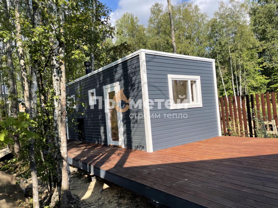 Каркасная баня Норд 3x6 метров