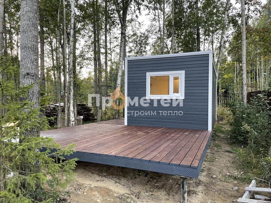 Каркасная баня Норд 3x6 метров