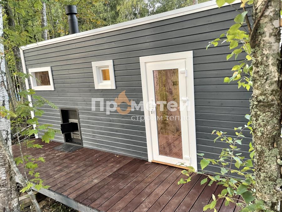 Каркасная баня Норд 3x6 метров