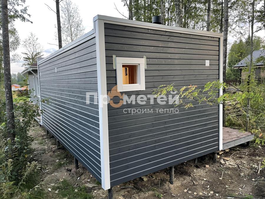 Каркасная баня Норд 3x6 метров