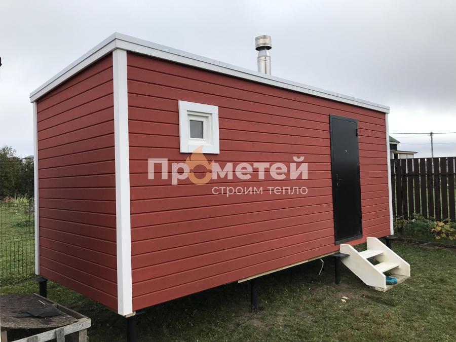 Каркасная баня Сканди 2.4x5 метров