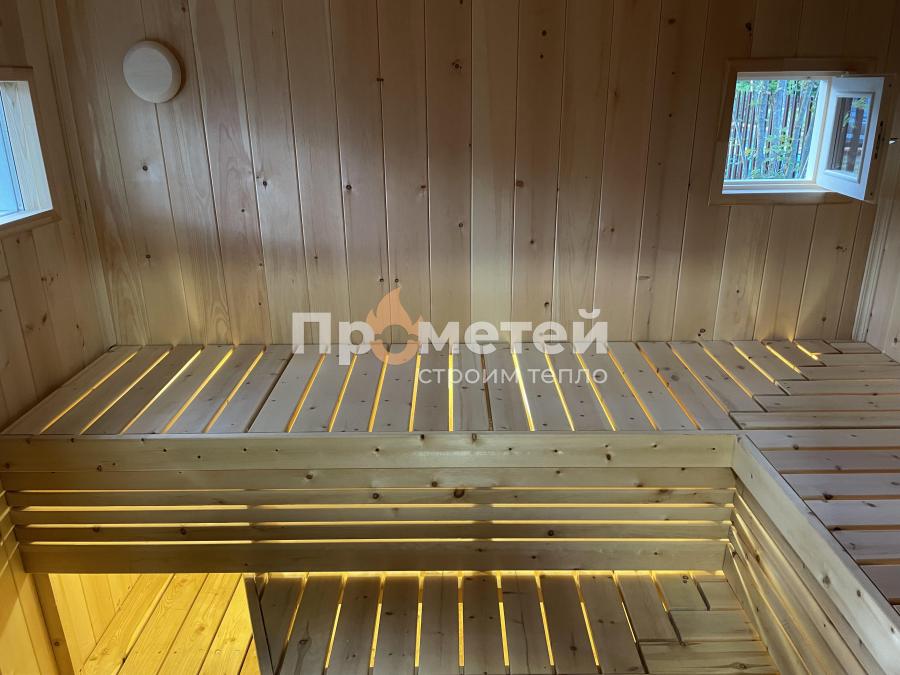 Каркасная баня Норд 3x6 метров