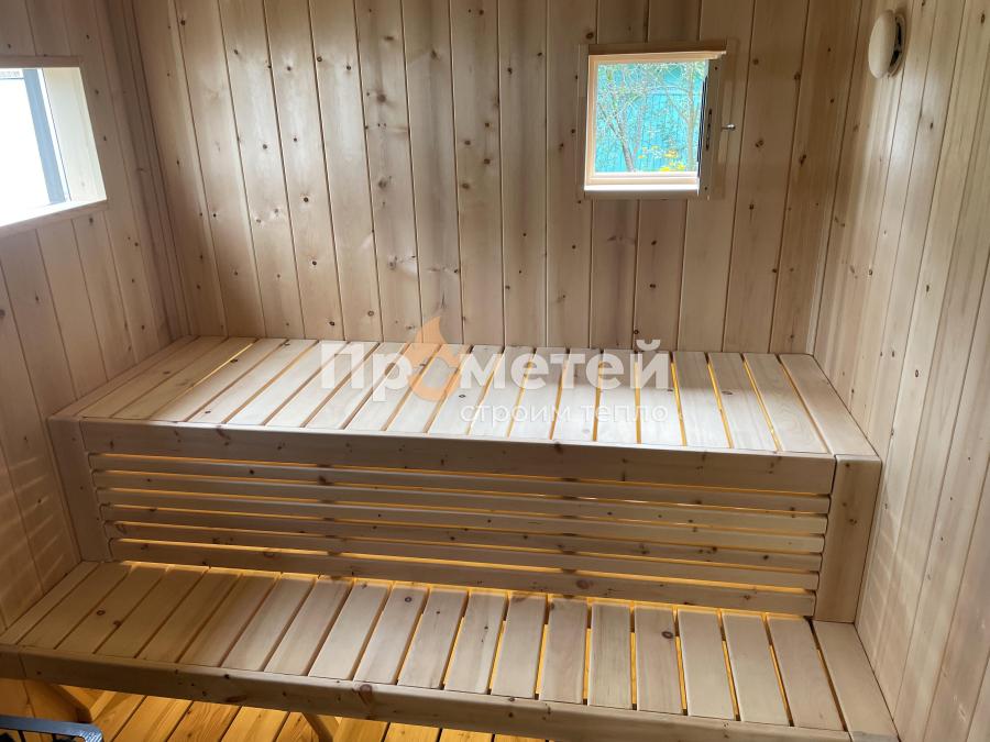Каркасная баня Норд 2.5x6 метров
