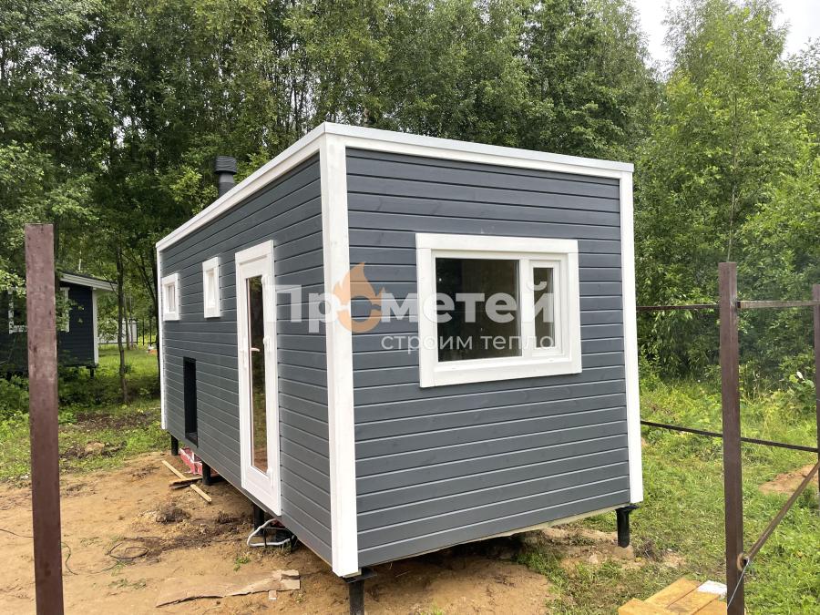 Каркасная баня Норд 2.5x6 метров