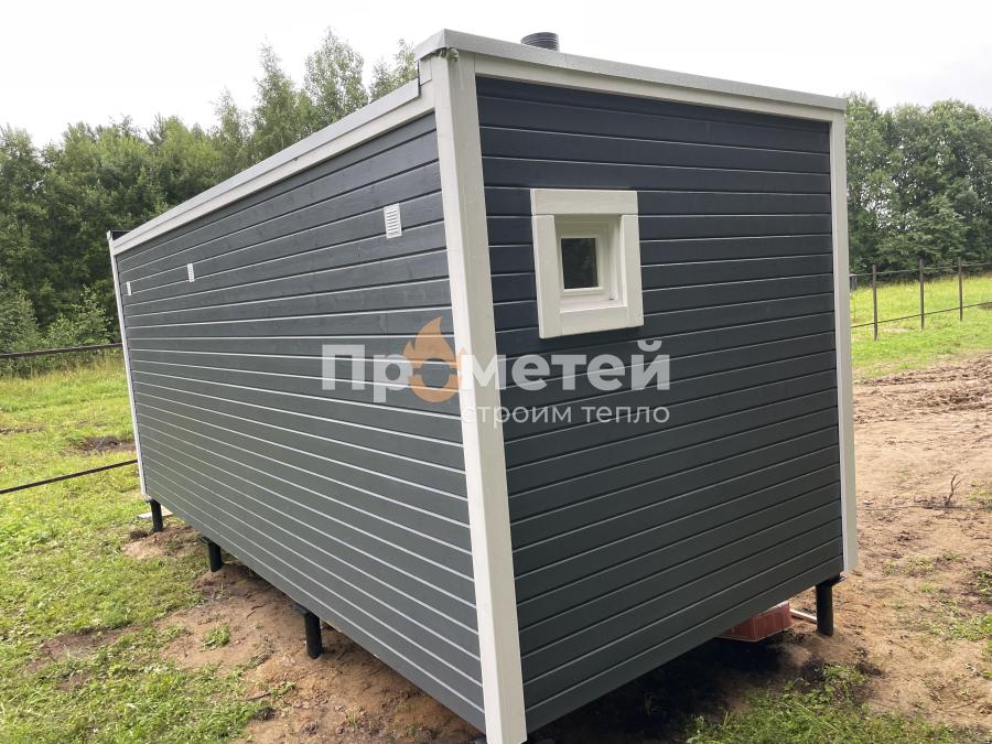 Каркасная баня Норд 2.5x6 метров