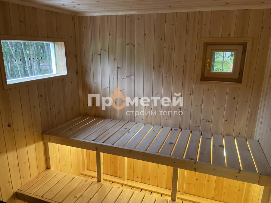 Каркасная баня Норд 2.5x6 метров