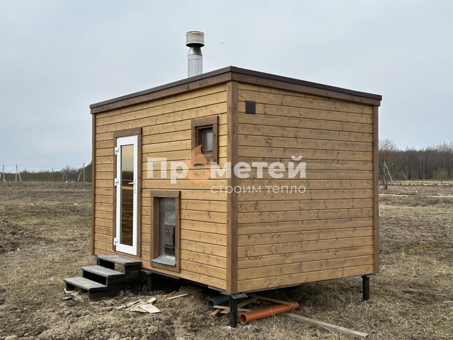 Каркасная баня Дача 2.4x4 метра