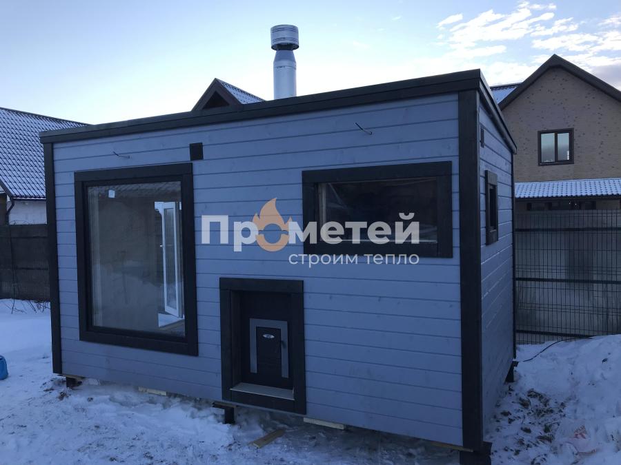 Каркасная баня Дача 2.4x4.5 метра