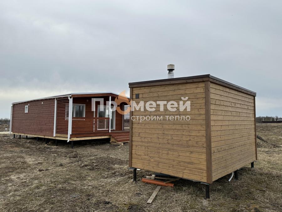 Каркасная баня Дача 2.4x4 метра