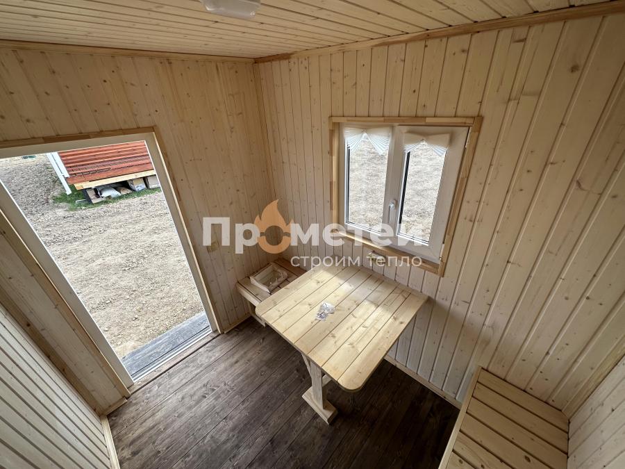 Каркасная баня Дача 2.4x4 метра