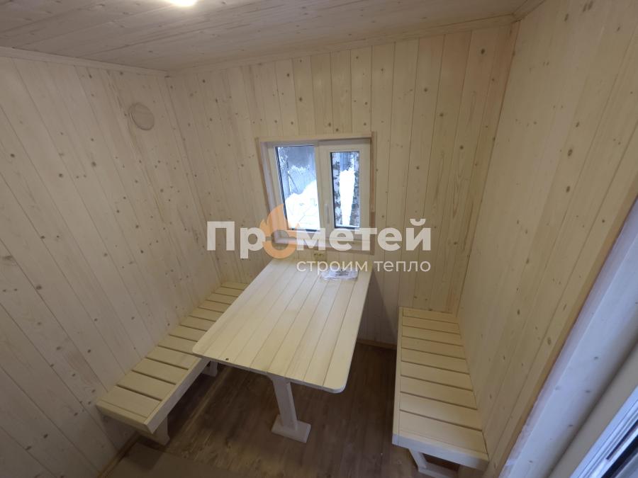 Каркасная баня Норд 2.5x6 метров