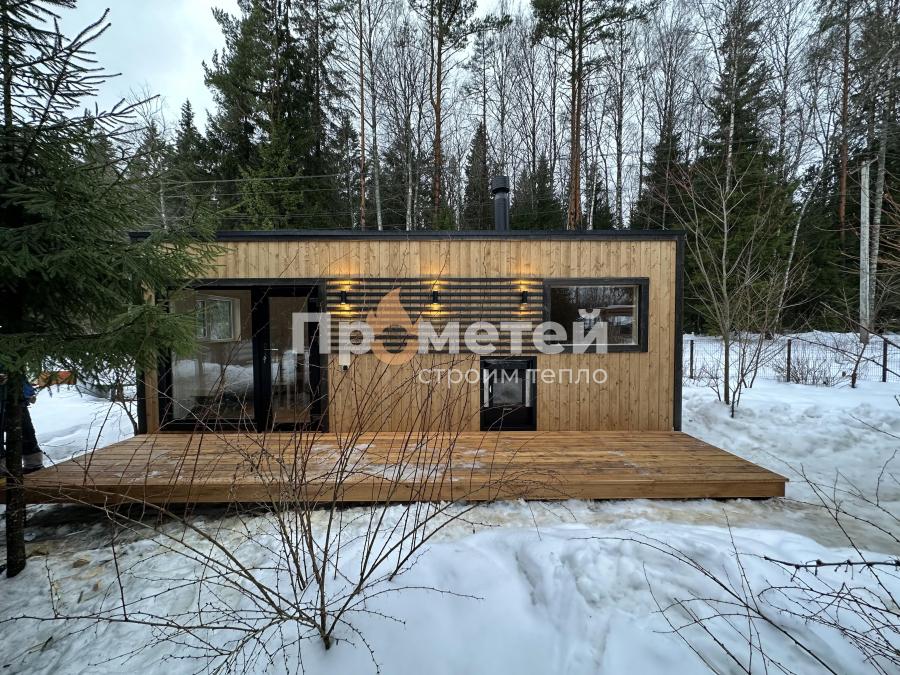 Каркасная баня Норд 2.8x7 метров