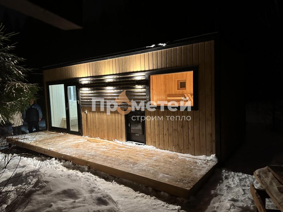 Каркасная баня Норд 2.8x7 метров