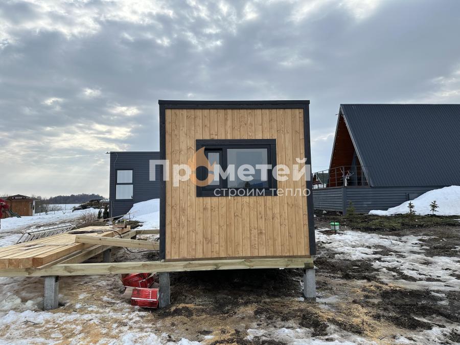 Каркасная баня Норд 2.5x6 метров