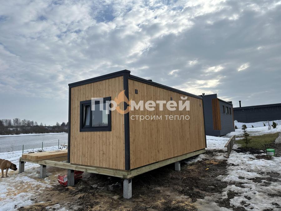 Каркасная баня Норд 2.5x6 метров