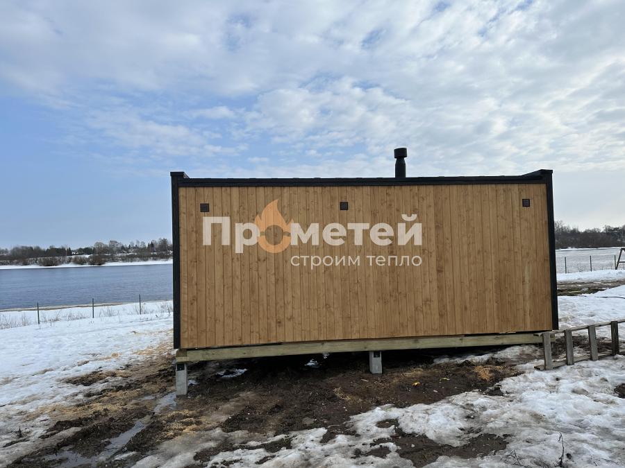 Каркасная баня Норд 2.5x6 метров