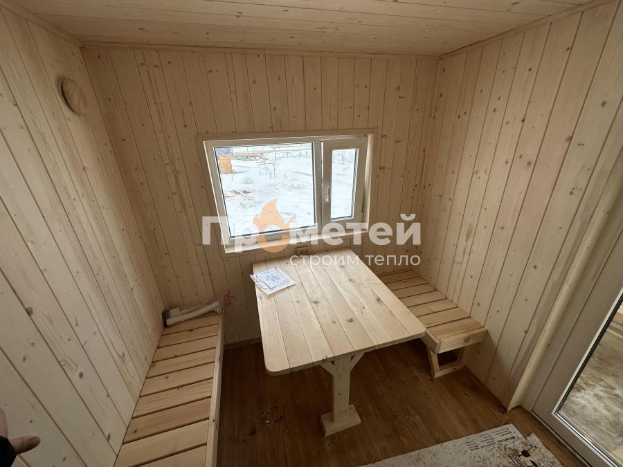 Каркасная баня Норд 2.5x6 метров