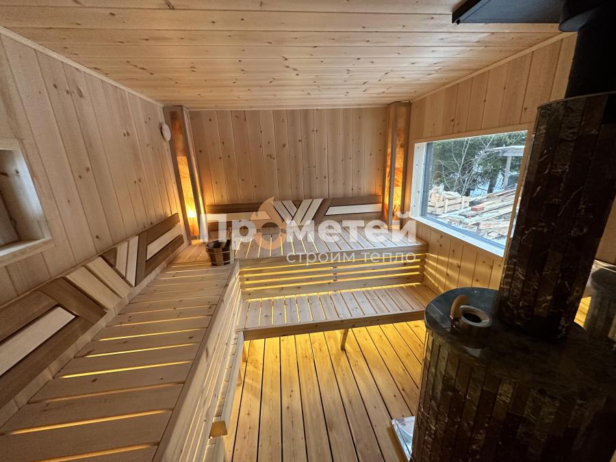 Каркасная баня Норд 2.8x7 метров