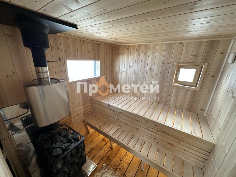 Каркасная баня Норд 2.5x6 метров