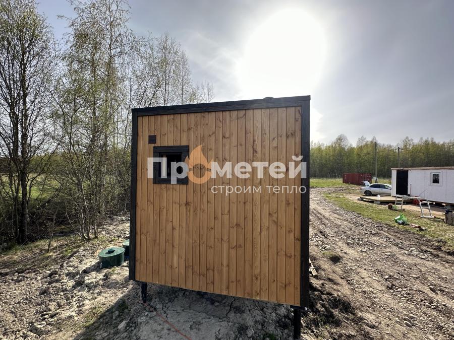 Каркасная баня Норд 2.5x6 метров